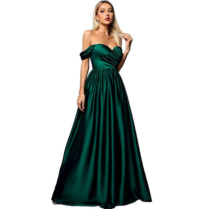Long Slimming And Shoulder Hollow Girlfriends Evening Dress
