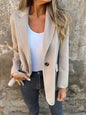 Ins Button Lapel Short Blazer Winter Fashion Commuter Jacket Outwear Women's Clothing