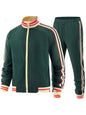 Men's Casual Sports Suit Color Matching Two-piece Set