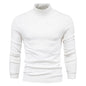 Winter Turtleneck Sweater Fashion Slim Fit Solid Color Pullover Knitted Top Men's Clothing