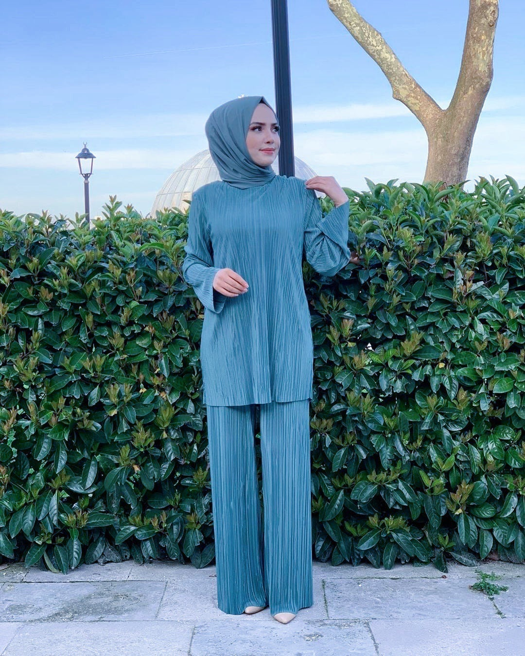 Ethnic Style Loose Casual Pleated Suit Southeast Asian Arab Women's Clothing