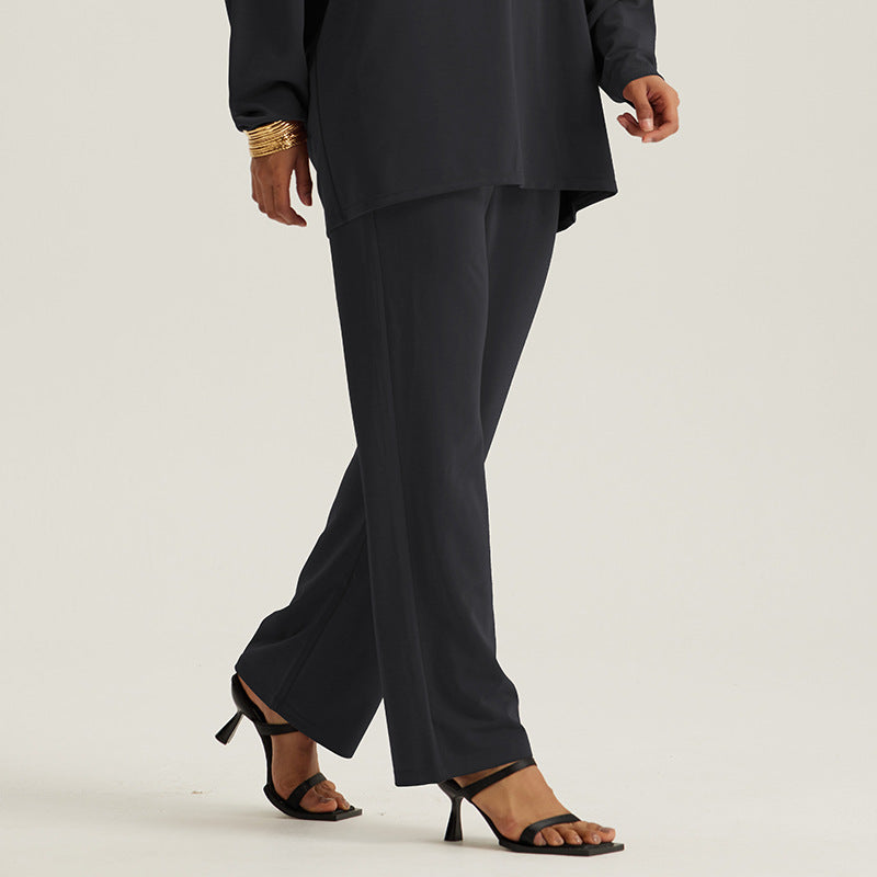 Middle Eastern Muslim Women's Loose Outerwear Long Sleeve Pants Suit