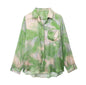 Wind Lapel Tie-dye Printed Shirt Casual Pants Suit