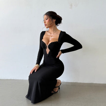 Elegant And Sparkling Tight-fitting Evening Dress