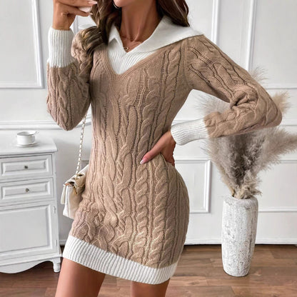 Ladies' Fashionable Knitted Short Dress