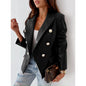 Long Sleeve Double Breasted Fashion PU Leather Suit