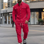 Hunting-style Lapel Jacket Loose And Warm Two-piece Set For Men