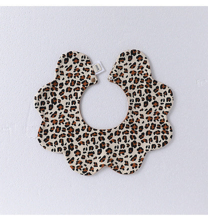 Adorable Simple Pattern Cotton Snap-on Flowers Shaped Bib