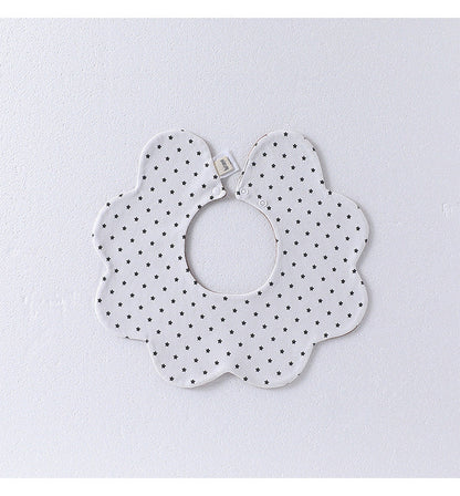 Adorable Simple Pattern Cotton Snap-on Flowers Shaped Bib