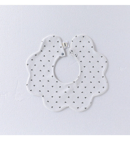 Adorable Simple Pattern Cotton Snap-on Flowers Shaped Bib