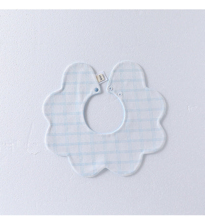 Adorable Simple Pattern Cotton Snap-on Flowers Shaped Bib