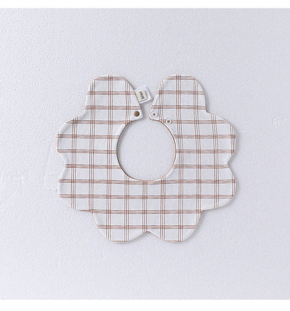 Adorable Simple Pattern Cotton Snap-on Flowers Shaped Bib
